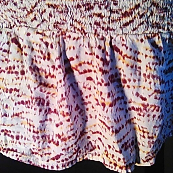 Old Navy Crop BOHO Top XS Elastic Bodice Ruffle Super Cute! - Picture 3 of 6